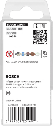 Bosch HEX-9 kõvakeraamiline 5×90 mm puuriterade komplekt.